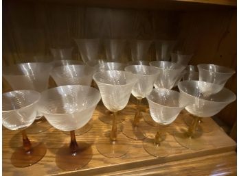 Assorted Swirl Glassware