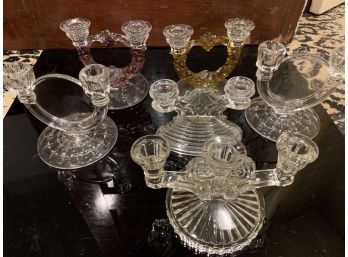 Large Lot Of Candleholders