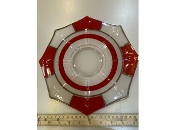 Mid Century Red Serving Dish