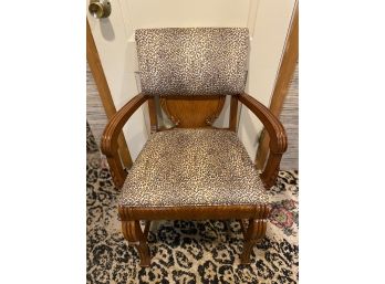 Upholstered Leopard Chair