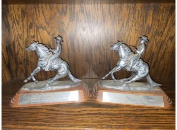 2 Bronze Horse Racing Trophies - 1987 Moha Spring Show & St Paul Derby