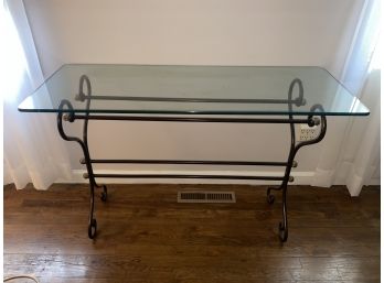 Metal & Glass Console Table