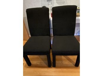 Pair Of Black Upholstered Chairs
