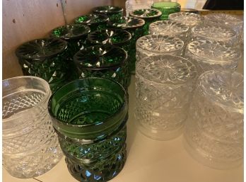 Green & Clear Glassware