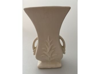 Ivory Double Handled McCoy Pottery Vase