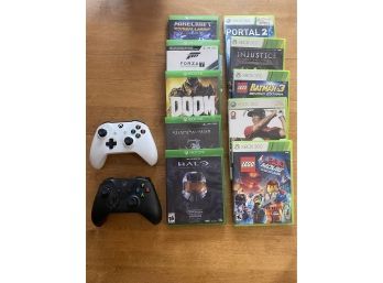 10 Xbox Games & 2 Controllers