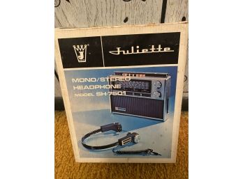 VINTAGE 1960's JULIETTE SH-7501 MONO / STEREO HEADPHONES MADE IN JAPAN