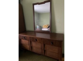 Mid Century Dresser & Mirror