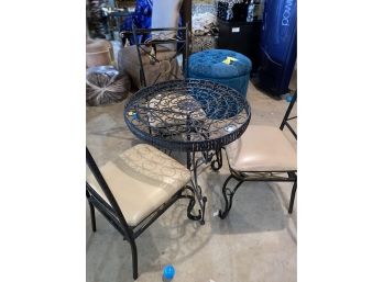Metal Table With 4 Chairs