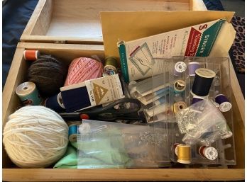 Box Of Sewing Supplies