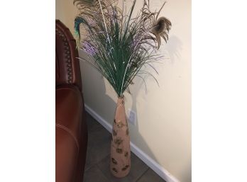 Peacock Feathers In Vase