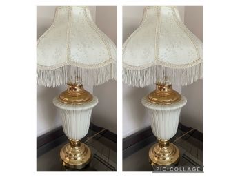 Pair Of Lenox Style Lamps