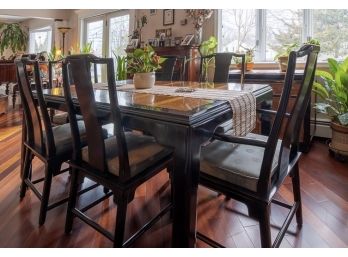 Century Chin Hua Style Dining Room Table With Six Chairs (2 Arm)