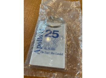Apollo 11 25th Anniversary Keychain.  New And Sealed