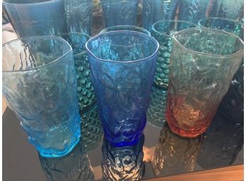 Large Lot Of Colorful Glasses