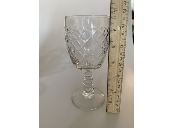 Set Of 12 Water Goblets Criss Cross Crystal