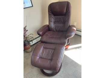 Lane Leather Recliner Chair And Ottoman