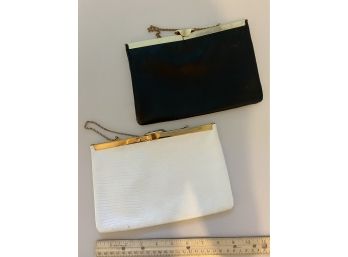 Black & White Leather Evening Bags