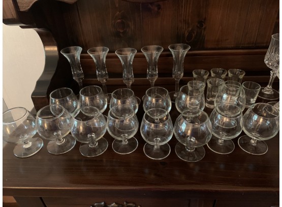 Large Lot Of Assorted Glasses
