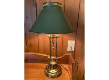 Lamp With Tin Green Shade
