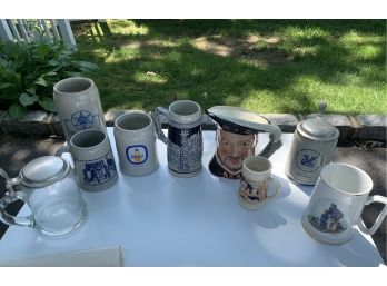 Lot Of 9 Steins And Mugs