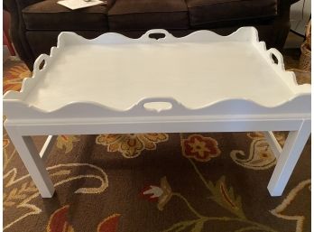 White Wood Tray Coffee Table