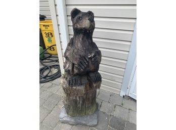 Stu The Bear (wood Carved)