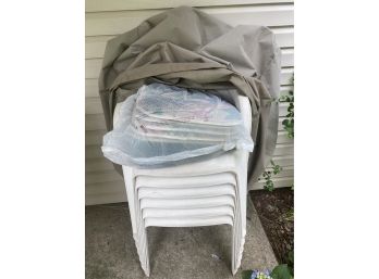 Stack Of Plastic Patio Chairs
