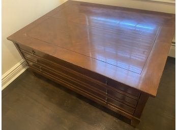 Wood Coffee Table With Storage