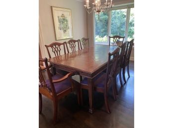 Maitland Smith Dining Table, 6 Chairs