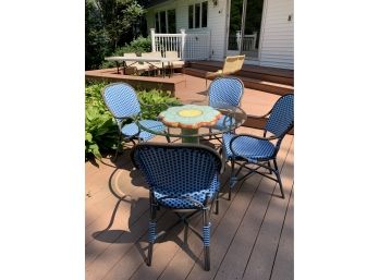 5 Piece Outdoor Set (in The Style Of Mackenzie Childs)