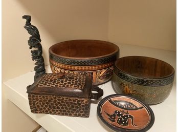Wooden Bowls & Box