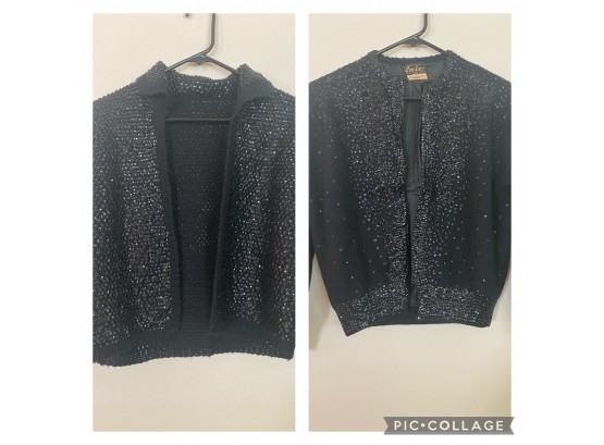 Pair Of Vintage Sequin Sweater Cardigans