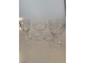 Set Of 18 Crystal Glasses - Vintage Waterford??