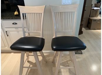 Canadel High Top Swivel Chairs (2) With Leather Seat