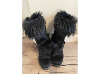 Womens Genuine Fur Boots Size 8.5