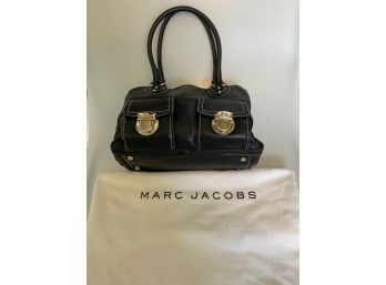 Black Leather Marc Jacobs Handbag