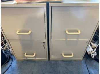 Set Of 4 Metal File Cabinets