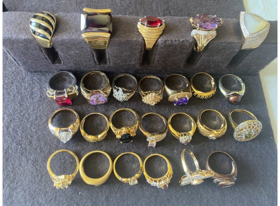 Lot Of Gold Toned Rings