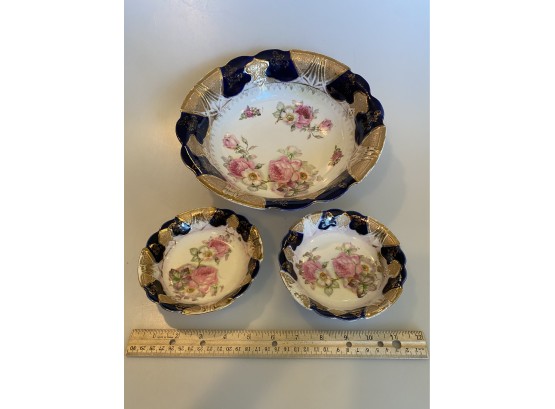 Made In Germany Floral Dish Trio