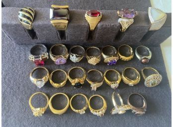 Lot Of Gold Toned Rings