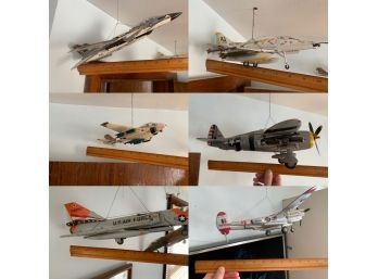 Lot Of 6 Military Model Planes (plastic)