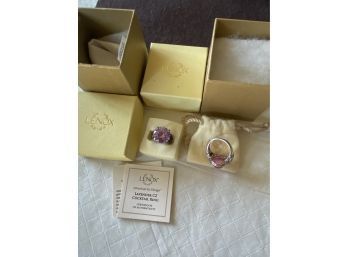 NIB Lenox Rings Paris Pink & Lavender Sizes 7 & 8