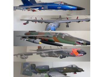 Lot Of 5 Military Model Planes (plastic)