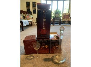 12 Boxed Wine Glasses And Decanter