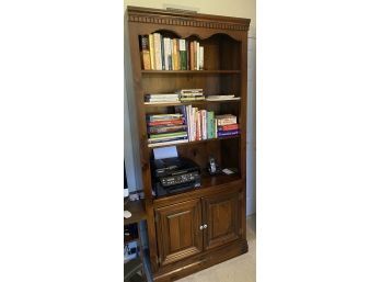 Set Of 2 Wood Bookshelf Cabinets