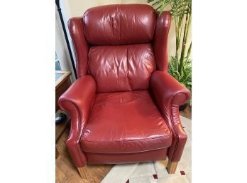 Red Leather Recliner Chair