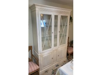Ethan Allen Country White China Cabinet