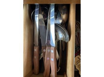 Lot Of Knives And Assorted Flatware