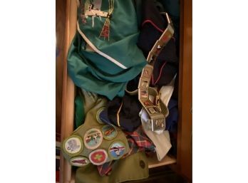Lot Of  Vintage Boy Scout Patches, Scarves, Etc